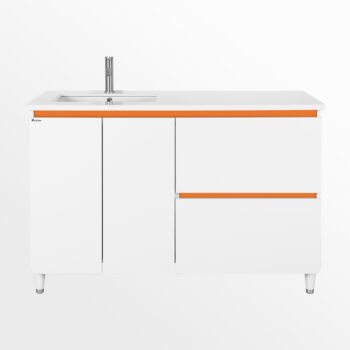 BL 1200 하부장 – 좌언더볼/우2단서랍/대리석상판형